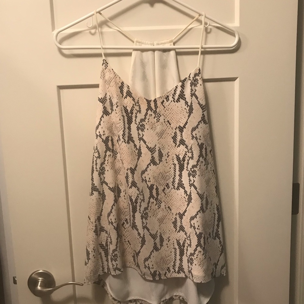 Snakeskin print top